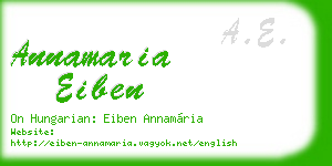 annamaria eiben business card