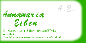 annamaria eiben business card